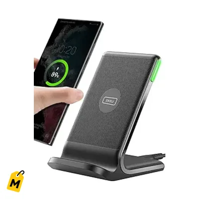 Cargador Inalambrico INIU 15W: Carga Rapida pa tu iPhone y Samsung, Luz y Proteccion