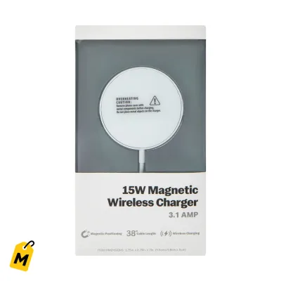Cargador Inalambrico Magnetico 15W Carga Facil Sin Cables