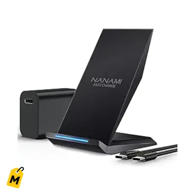 Cargador Inalambrico NANAMI con Adaptador 20W PD - Carga Veloz para tu Celular
