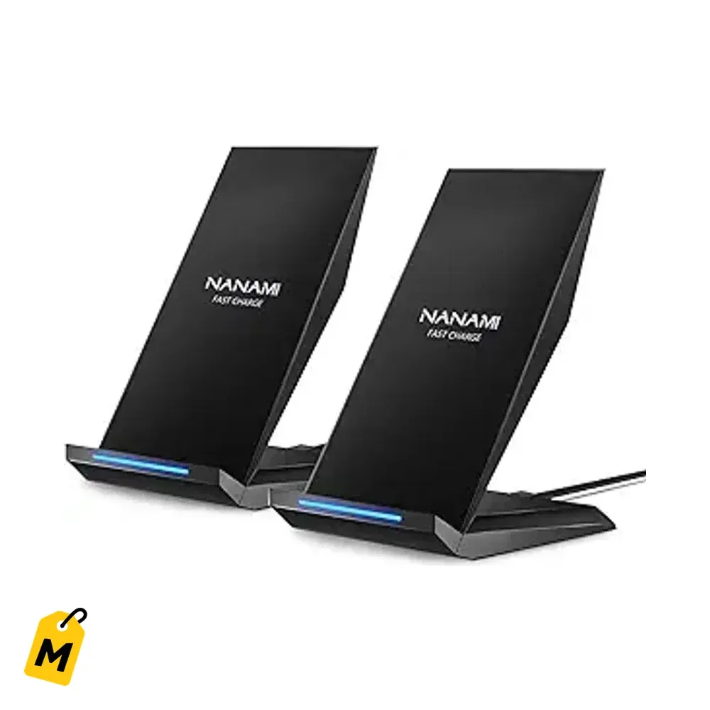 Cargador Inalambrico NANAMI Rapido (2-Pack) pa iPhone y Galaxy. Carga tu cel sin cables, d