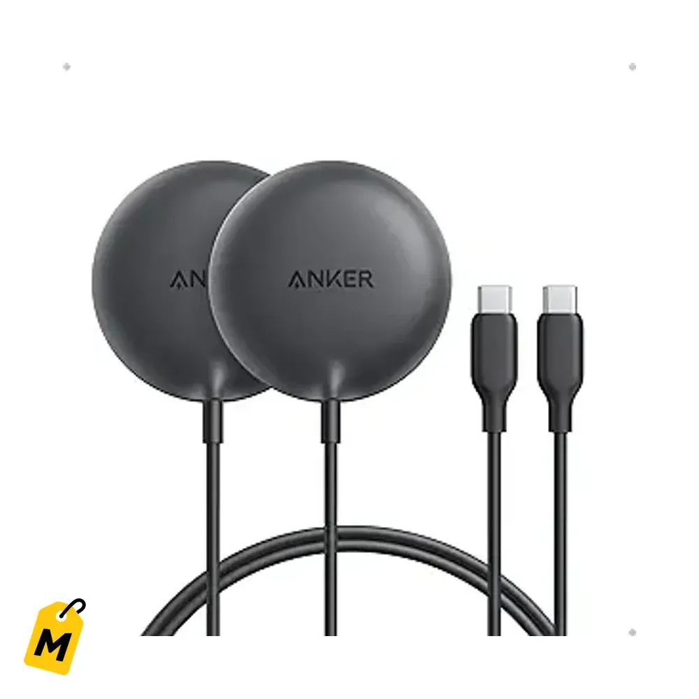 Cargador Magnetico Anker Zolo Qi2 15W para iPhone 15 16 17 y AirPods (2 Pack)