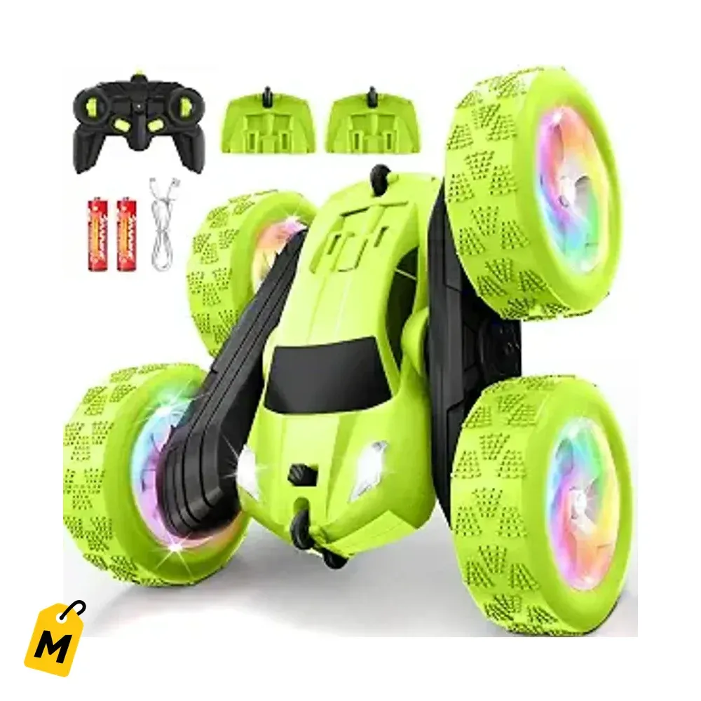 Carro Control Remoto Acrobatico Doble Cara 360 - Bateria USB-C - Ninos 4-10 Anos