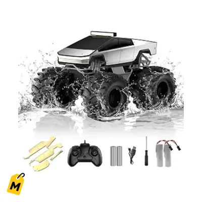 Carro RC Anfibio Monster Truck Dafotil 1:18 Pa la Calle y el Agua
