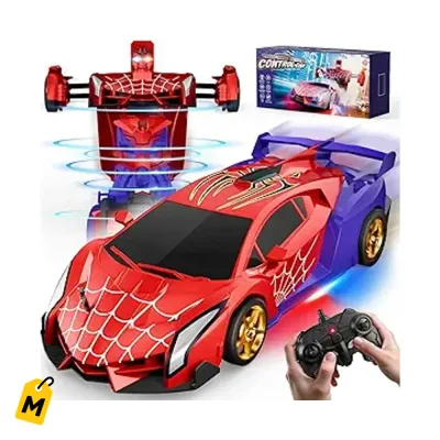 Carro RC Arana Transformable con Luces LED - Giro 360 - Control 2.4GHz