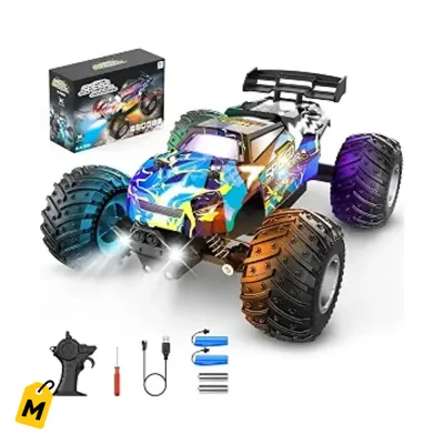El Carro Control Remoto Todo Terreno con Luces LED y 2 Baterias a 20 KM/H