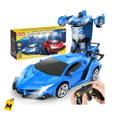 Carro Robot RC Transformable - Control Remoto 2.4GHz Pa Ninos 4-8 Anos