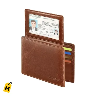 Cartera Sigtrenx de Cuero Original pa Hombres Bifold con RFID y 2 ID