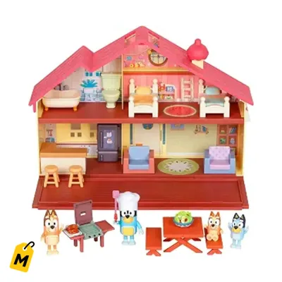 Casa de Juguete Bluey Mega Set Familiar con BBQ pa los Ninos