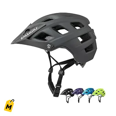 Casco Exclusky pa Bici Adultos - Ligero, Ajustable y con Visor
