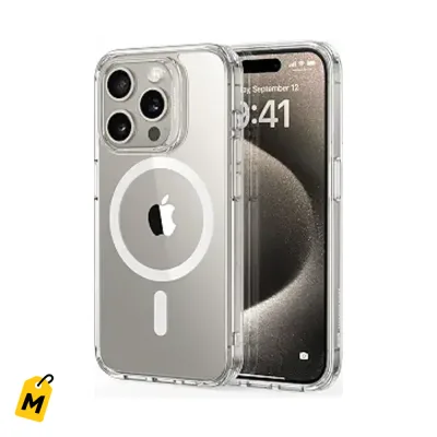 Case ESR iPhone 15 Pro MagSafe Transparente. Proteccion Dura Anti-Amarillo y Golpes