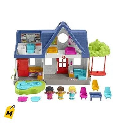 Casita Fisher-Price Little People: Juega y aprende con los panas, Smart Stages 1+