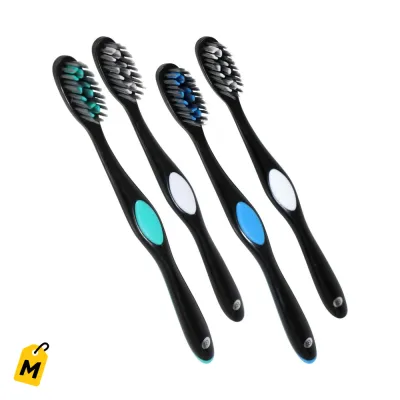 Cepillo Dental Carbon Activado Limpieza Extrema Suave, Pack 2, Colores Surtidos
