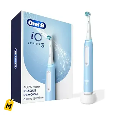 Cepillo Electrico Oral-B iO3 Recargable Azul. Limpieza Pro y Encias Protegidas.