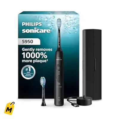 Cepillo Electrico Philips Sonicare 5950, Sensor Presion, Encias Sensibles, Negro