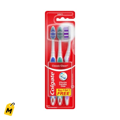 Cepillos Colgate Clasicos Suaves, Paquete de 3