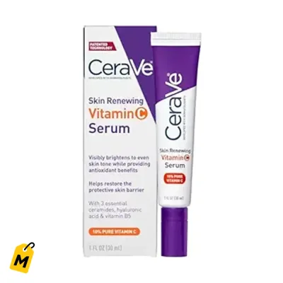 CeraVe Serum Vitamina C Pura para Cara con Acido Hialuronico - Piel Radiante