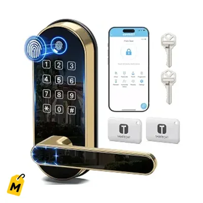 Cerradura Inteligente Bluetooth Huella y Teclado - Pa Casa, Airbnb, Ninos y Viejos
