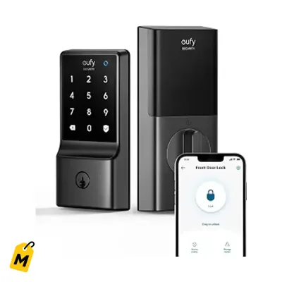 Cerradura Inteligente eufy C210 Wi-Fi Acceso Sin Llave Teclado Tactil Negro