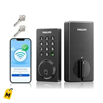 Cerradura Inteligente Philips WiFi Control App Entrada Sin Llave y Auto Bloqueo