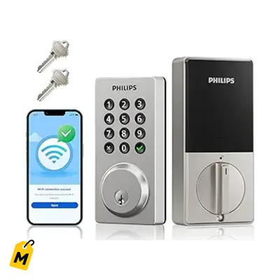 Cerradura Inteligente Philips WiFi Sin Llave Control App Alexa Google Auto Lock