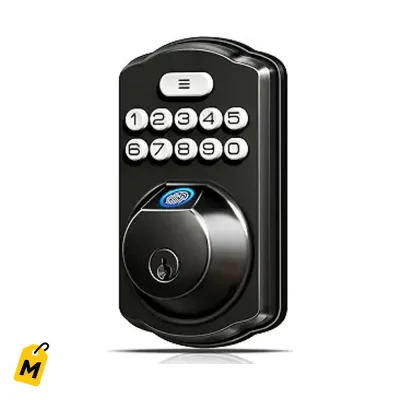 Cerradura Inteligente Veise KS02A Huella y Codigo Sin Llave Auto Bloqueo Negro Mate