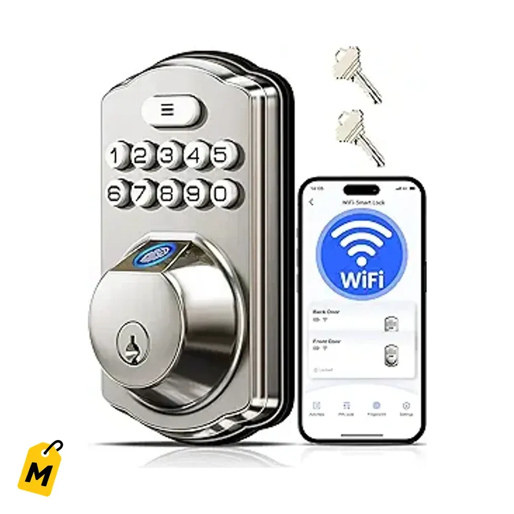Cerradura Inteligente Veise VE012W WiFi Huella App Alexa Google Sin Llave Pa Tu Casa