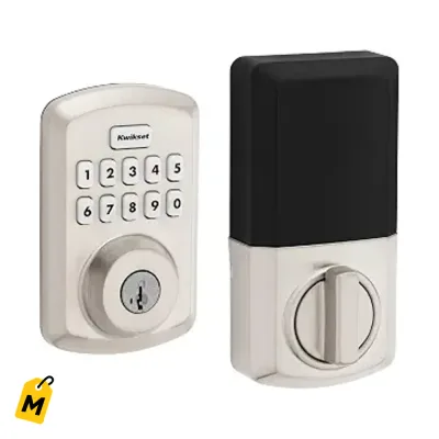 Cerradura Kwikset Powerbolt 250 Niquel Satinado con Teclado Digital sin Llave y Auto-Bloqu