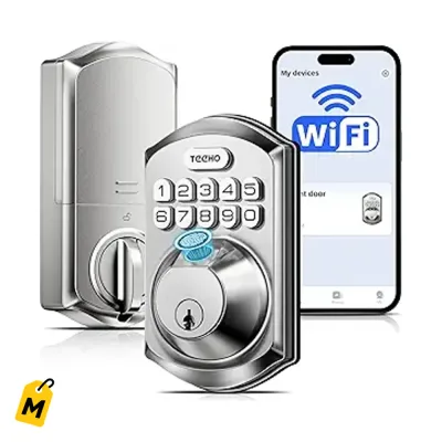 Cerradura TEEHO WiFi Huella Digital para Puerta Principal Control Total App