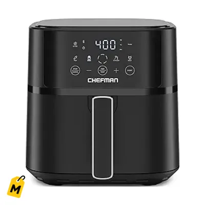 Chefman Freidora de Aire 6 QT - Comida Crujiente y Facil en Minutos, Pantalla Tactil