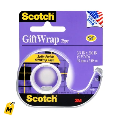 Cinta Scotch Transparente Pa Envolver Regalos - 5.5 Yardas de Pura Calidad