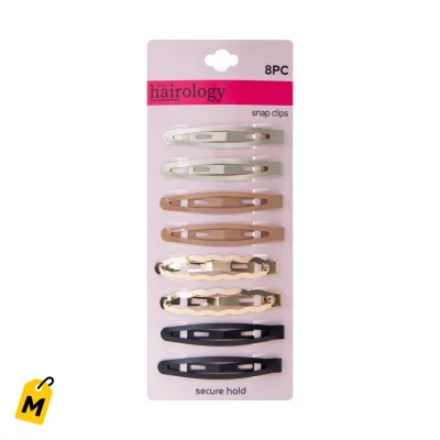 Clips de Pelo de Colores Surtidos Pack de 8