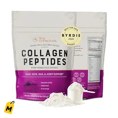 Colageno Live Conscious Peptidos Hidrolizados Tipos I y III Sin Sabor Keto Paleo