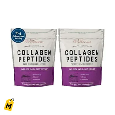Colageno Live Conscious Peptidos - Piel Pelo Unas Articulaciones - Doble Pack