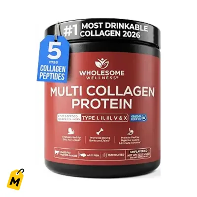 Colageno Multi Premium Wholesome Wellness - Piel Joven y Articulaciones Fuertes
