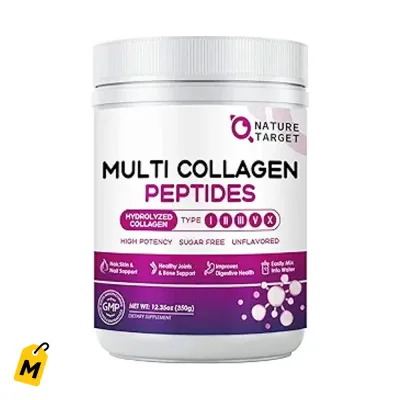 Colageno NATURE TARGET Multi Peptidos con Vit C - Piel Pelo Unas Articulaciones