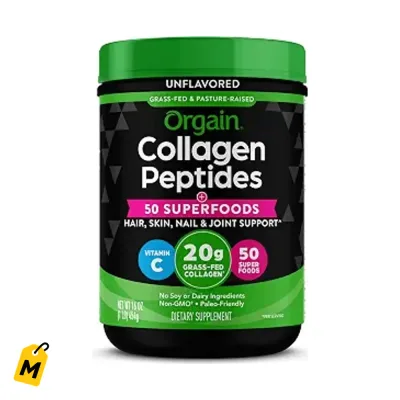 Colageno Orgain 20g + 50 Superalimentos Pa Pelo Piel Unas Articulaciones
