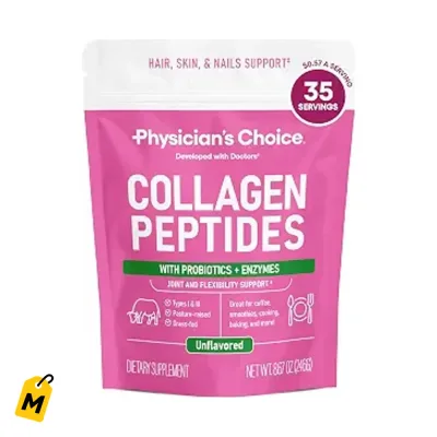 Colageno Peptidos Physician's CHOICE, Pura Proteina, 35 Servs