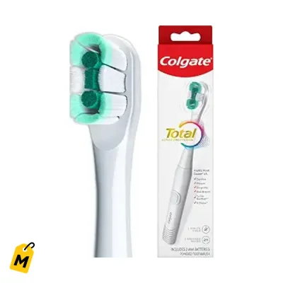 Colgate Total Cepillo Electrico a Pila Blanco Suave - Limpieza Total y Frescura