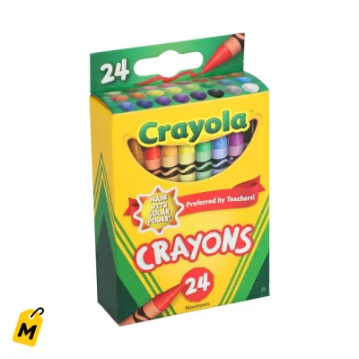 Crayola Crayones 24 Unidades Paquete Clasico para la Escuela y el Hogar