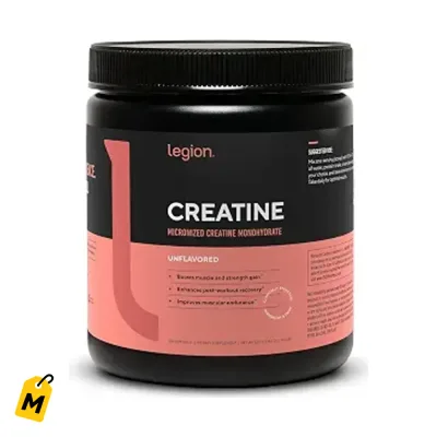 Creatina Micronizada LEGION Sin Sabor - Pa Subir Musculo y Recuperarte Rapido - 100 Servic