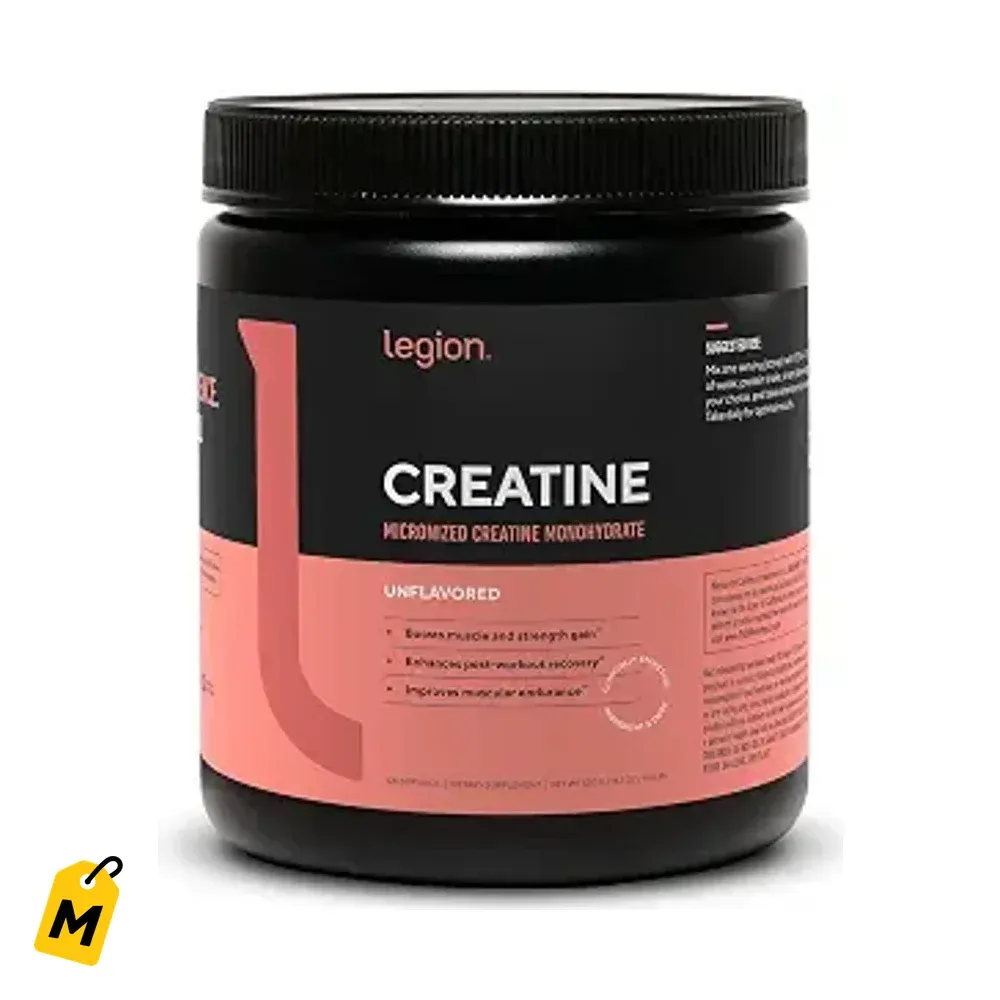Creatina Micronizada LEGION Sin Sabor - Pa Subir Musculo y Recuperarte Rapido - 100 Servic