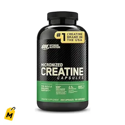 Creatina Optimum Nutrition Capsulas 2.5g Fuerza Recuperacion Probada 200 Unidades