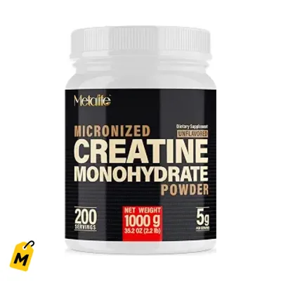 Creatina Pura Monohidratada 100% - 1000g, 200 Serv, Pa Musculos y Energia