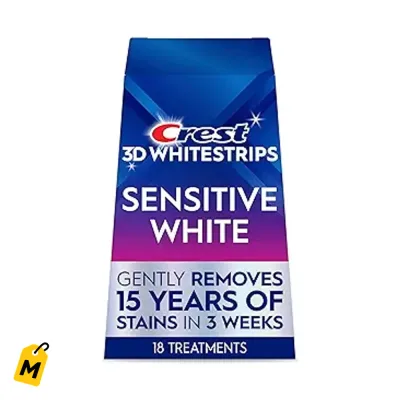 Crest 3DWhitestrips Blanqueador Casero Dientes Sensibles. Adios 15 Anos de Manchas!