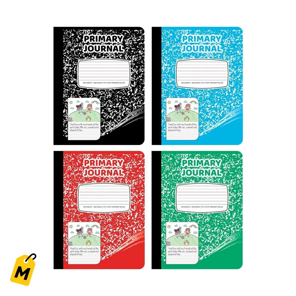 Cuaderno de Lineas Primarias para Ninos, Colores Surtidos