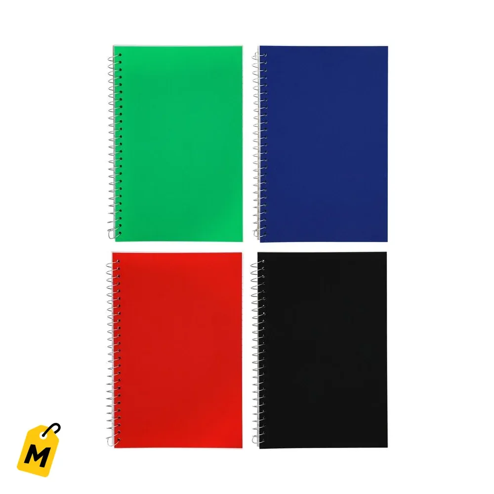 Cuaderno Espiral Jot 2 Materias de Colores - 100 Hojas
