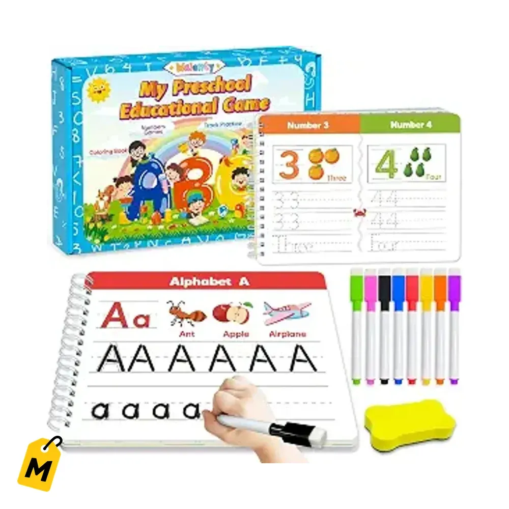 Cuadernos y Juguetes Educativos para Ninos 3-5 Anos | Trazado Letras Numeros Colorear