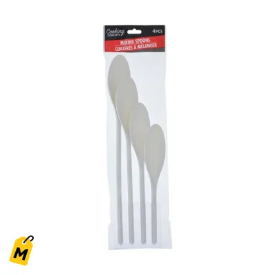 Cucharas Plasticas Blancas Pa Tu Cocina - Pack de 4