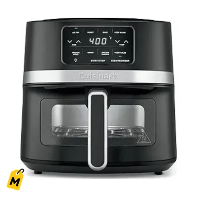 Cuisinart Air Fryer 4.5 Cuartos - Frie, Asa, Hornea y Mantiene Caliente - Acero Inox