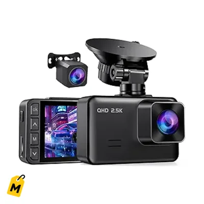 Dash Cam Doble E-YEEGER: 2.5K+1080P, Vision Nocturna, G-Sensor, Parking 24H